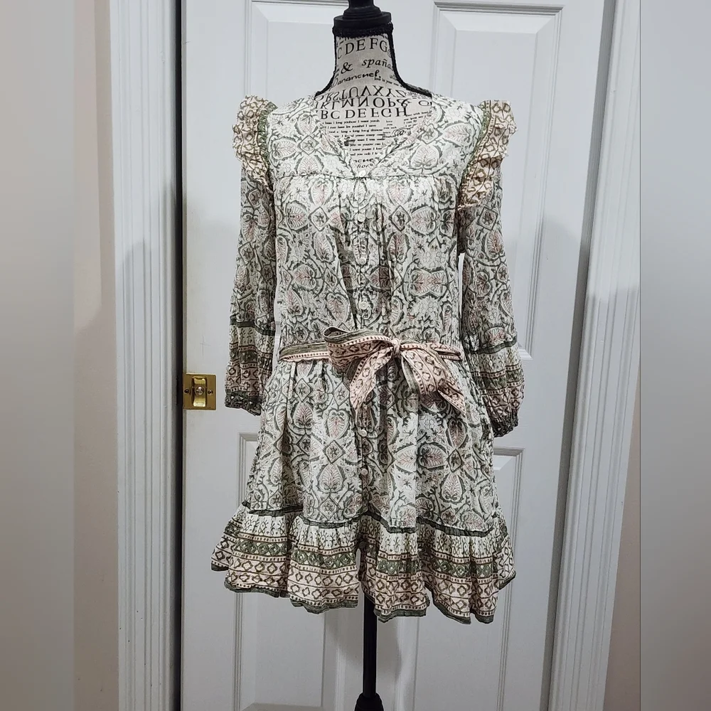 Cleobella Floral Long Sleeve Dress with Bow - Picture 6 of 8